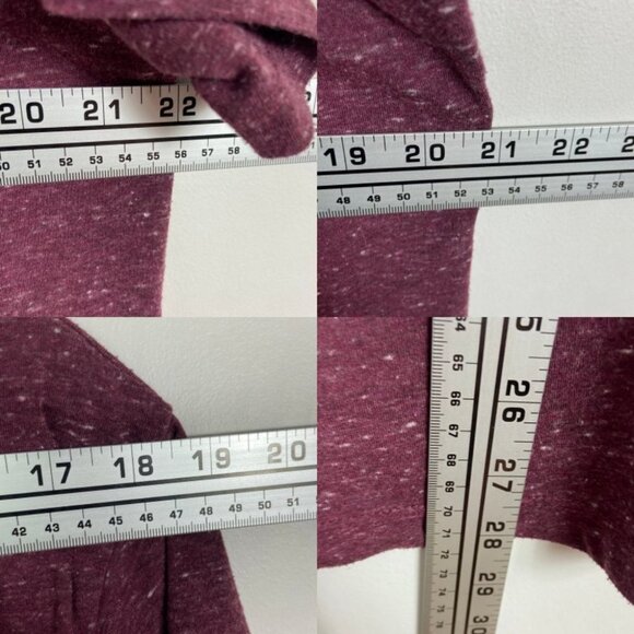 MEC Organic Cotton Short Sleeve V-Neck Tee Size Large T-Shirt Heathered Purple L - Picture 5 of 6